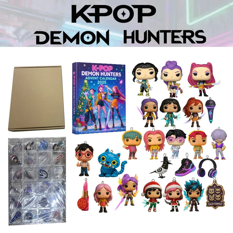 Kpop Witch Hunters Arrival Calendar Devil. Hunters Rumi Mira. Zoey Tiger Christmas. Countdown Party Party Acrylic Pendant Gift