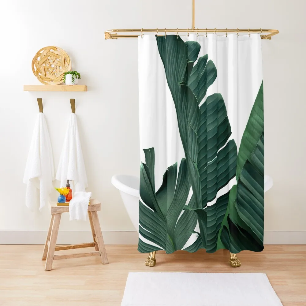 

Banana Leaves. Botanical, Modern Minimalist Art Shower Curtain Shower Set Shower For Bathroom Set For Bathrooms Curtain