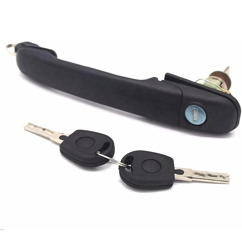 4X 6K0837205 6K0837206 Front Left Right Door Handle With Lock Barrel For FORD GALAXY SHARAN ALHAMBRA 33Mm Pin Length