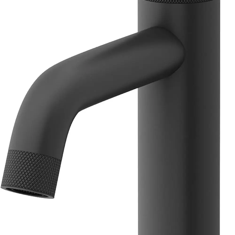 

Смеситель для ванной комнаты с одним отверстием и кнопкой H, 8 дюймов, матовый черный-VG01048MB