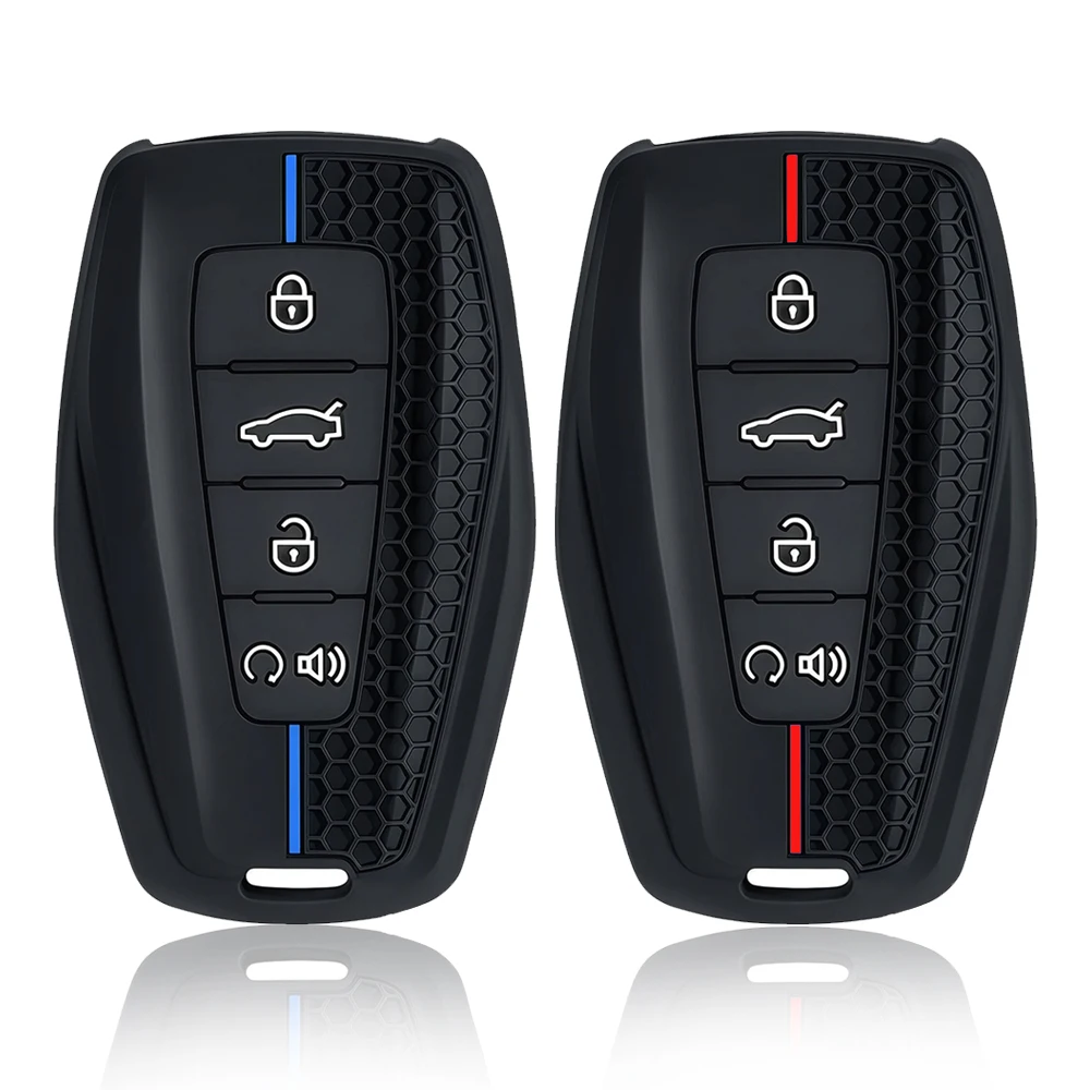 

For Geely New Silicone Car Key Cover Case for Geely coolray X6 Emgrand Global Hawk GX7 Remote Car Accessories Shell Holder Set