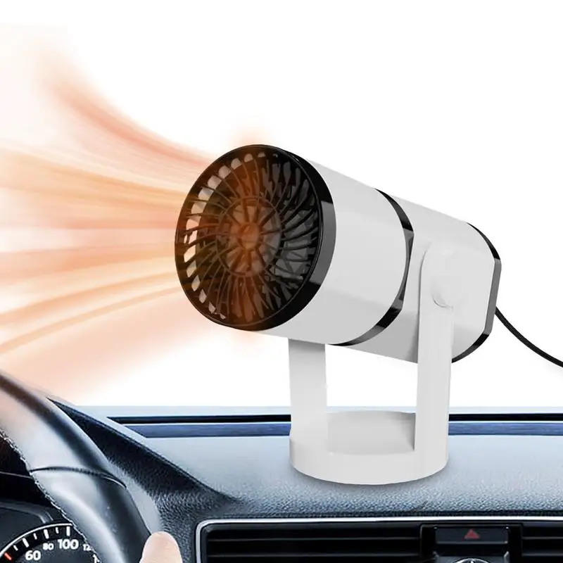 2 In1 Car Heater 12V/24V 150/200WPortable Car Fan Heating And Cooling 360 Degree Rotating Defroster Defogger Winter Heating Fan