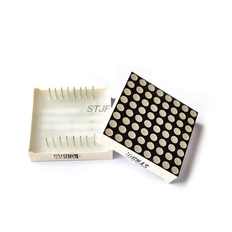 3mm 8 x 8 Led Display Common Cathode Dot Matrix Module Red  MAX7219 8*8 Display Board 1088AS