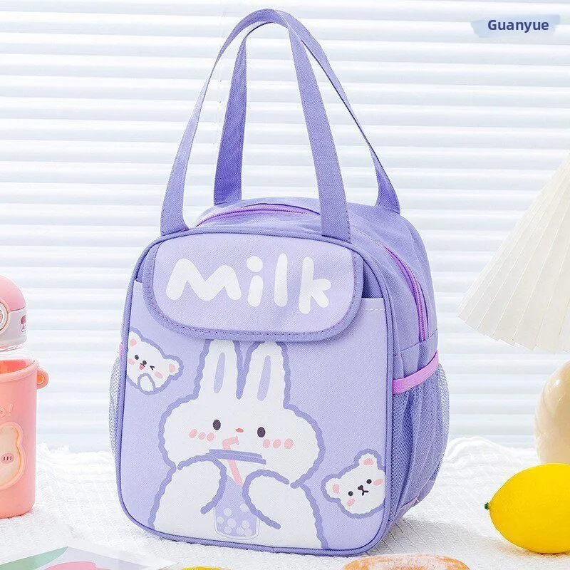 

Cartoon Lunch Bag Student Thermal Insulated Lunch Box Carrier Handbag Portable Meal Container Pouch Cute Children's Bento Bag