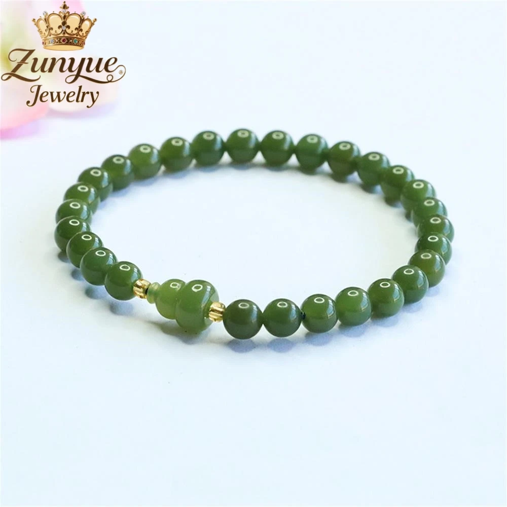 Natural Hetian Jade Fine Water Hyacinth Hand String Luxury Quality Fashion Fine Jewelry Exquisite Elegant Charms Popular Young