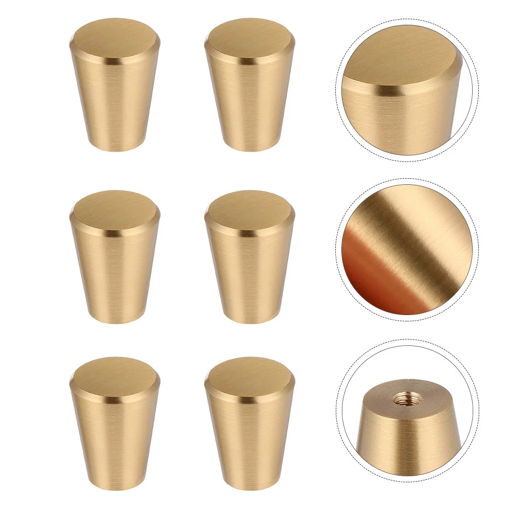 

10pcs Aluminum Drawer Pull H les Golden Solid Single Hole Copper Knobs for Modern Furniture Cabinet Hardware Accessories