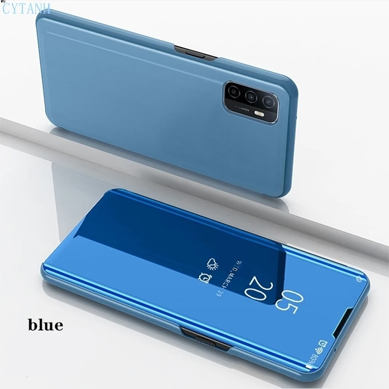 Lustrzane etui do Samsung Galaxy A50 A70 A30 A40 stojak telefon książka odwróć pokrywa na Sumsung Galax A 50 40 70 30 etui na telefon