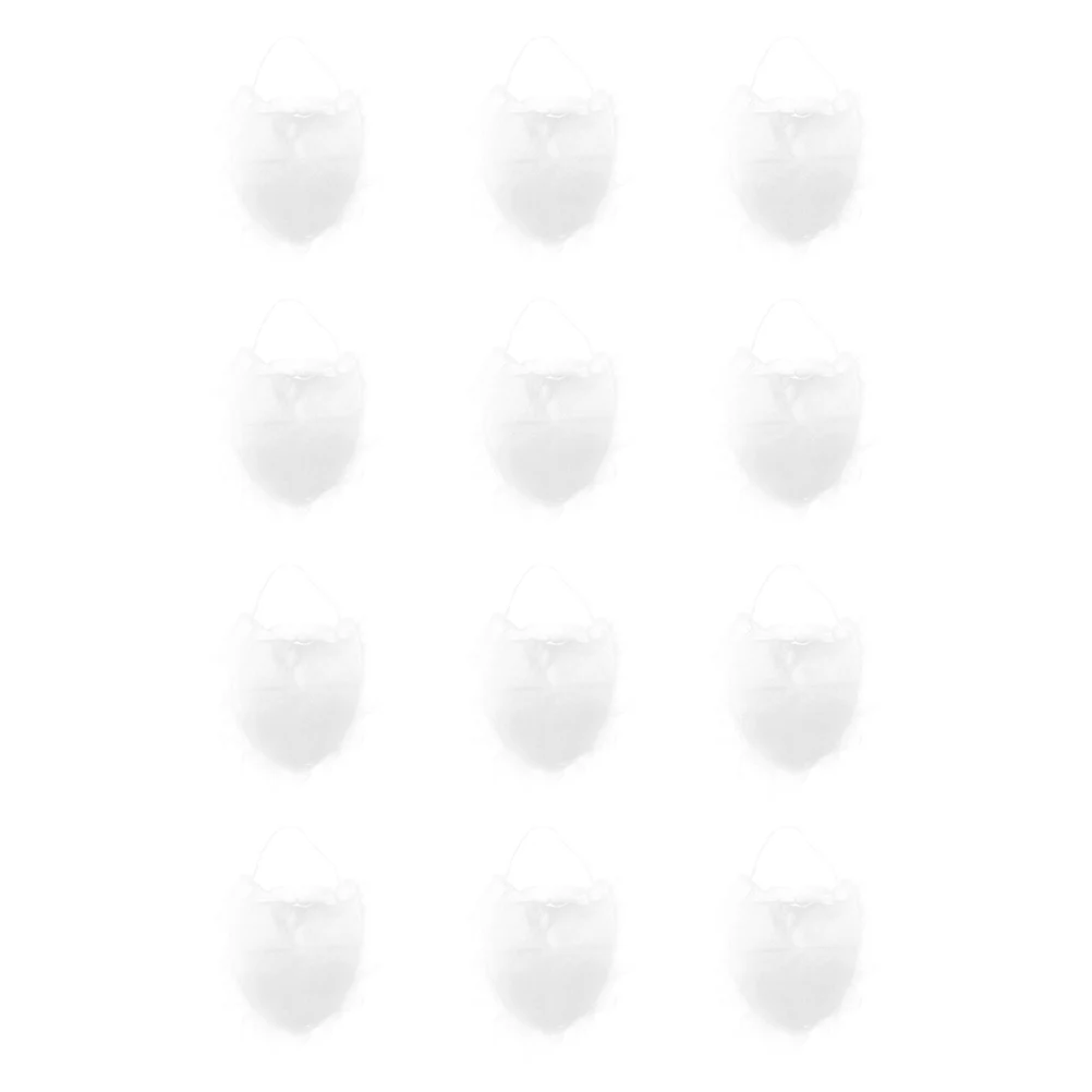 

12pcs Santa Mustaches Fake Beard for Christmas Performance Props Facial Hair Party Role Playing Christmas Festival