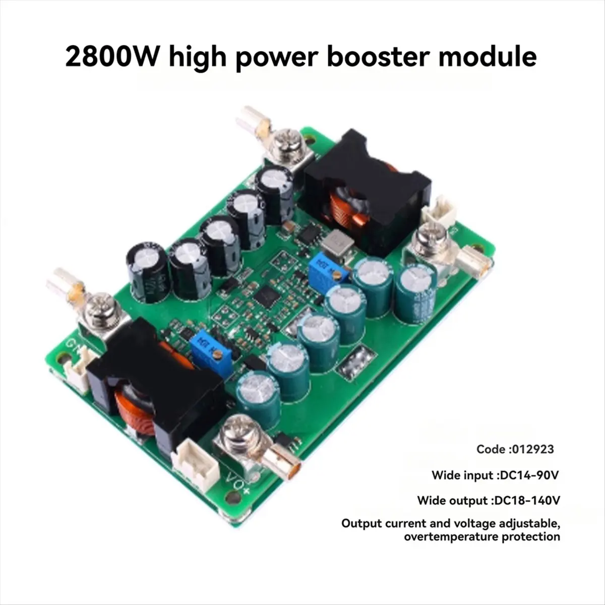 A99X 2800W High-Power DC-DC Boost Converter Module Input 14-90V and Output 18-140V with Constant Voltage and Current