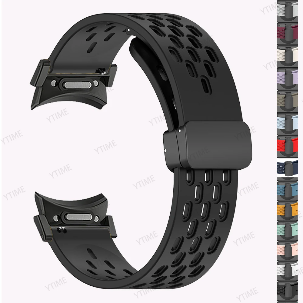 Ремешок силиконовый для Samsung Galaxy Watch 5 Pro 45 мм, браслет с магнитной застежкой для Galaxy Watch 6 5 4 44 мм 40 мм, 43 47 мм