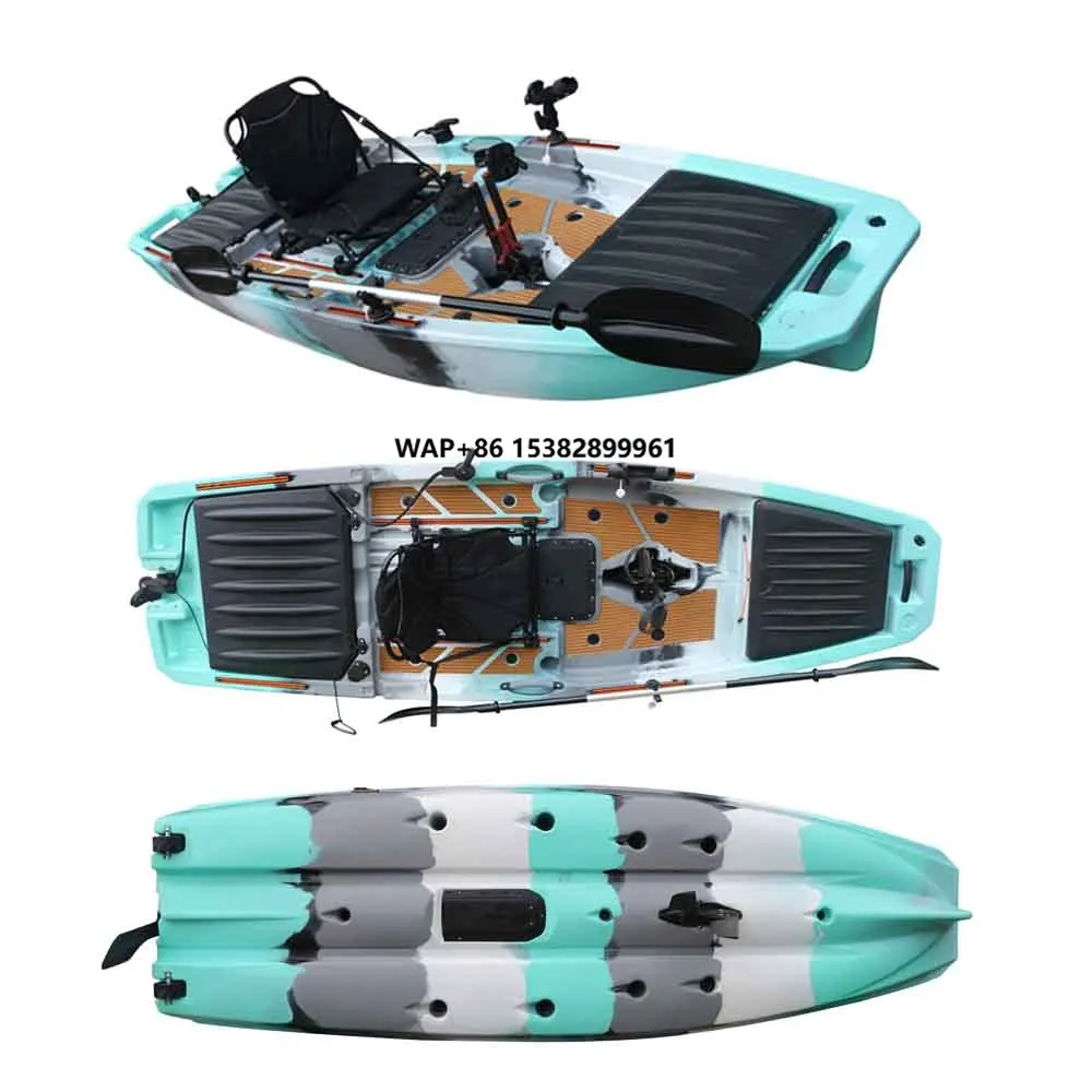 

2026 New Fishing Kayak Wide and Stable with Polyethylene Hull and Fin Pedal Drive with Accessories