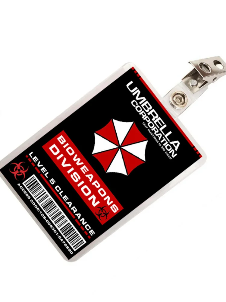 Resident Evil UmBrella Division ID Card Badge Tag Prop Game Cosplay Costume Accessory Halloween Party Fans Collection Gift