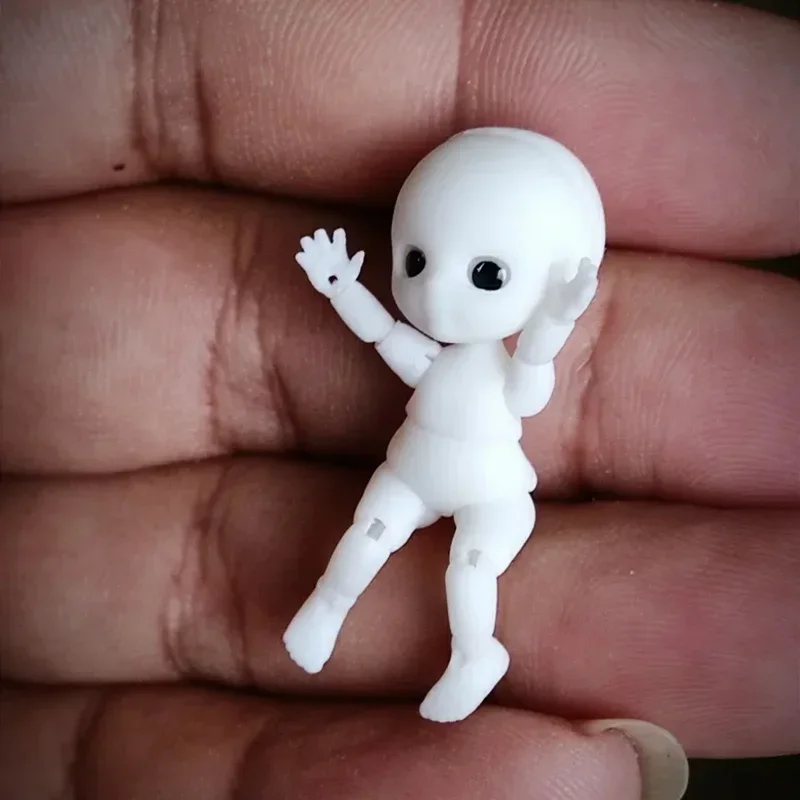 Mini 3.5cm Height Pocket Lail Doll Multi Joint Movable 3D Eye Resin Doll Girls Play House Diy Toy Gifts, No Make Up