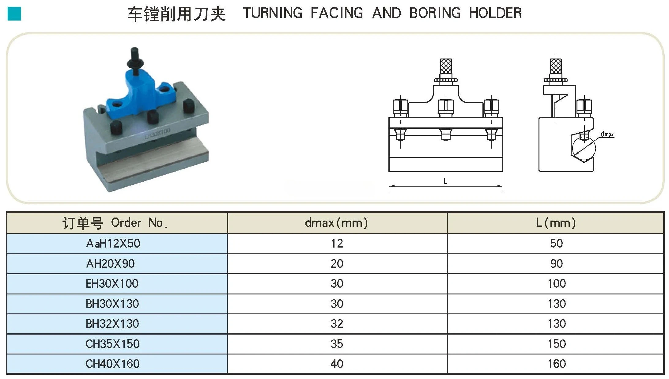 40 Position Multifix Quick Change Tool Holder AH2090 EH30100 BH32130 CH40150 Boring Holder