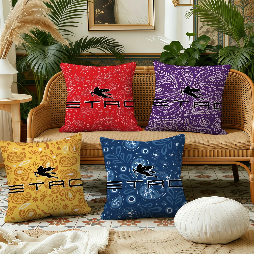 cushion cover Plush Fabric Soft Double E-EtroS Sided Print Sofa Cushion Cover Classic Design Throw Pillow Covers