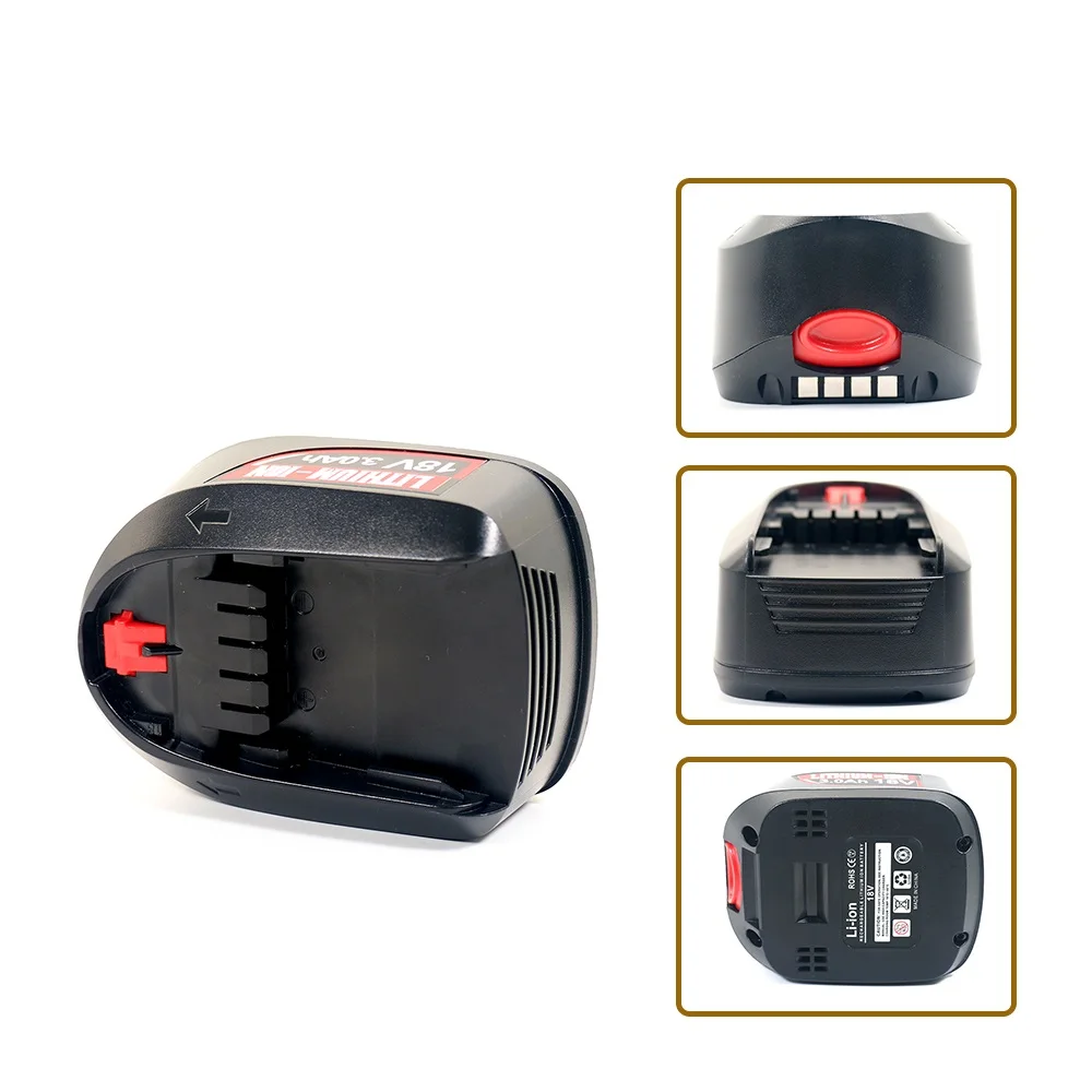 

For Bosch 18V 3000mAh 3.0Ah Li-ion Battery ，PBA PSB PSR PST Bosch Home Garden Tools AL1830CV AL1810CV AL1815CV