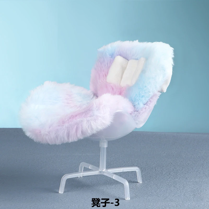 22.5cm Doll Chair 2026 New Fashion Doll Chair Decorative Stool + Wool Cover Cushioned Chair / Sofa Trends Creative Doll Seat Toy