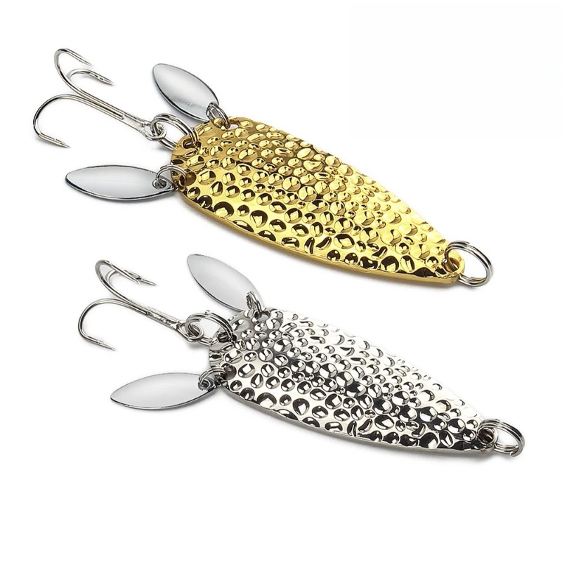 1Pcs Metal Spoon Spinnerbait Double Rotating Hard Artificial Baits 10cm 25g Sequin Rotate Lure for Pike Bass Trout Fishing Lure
