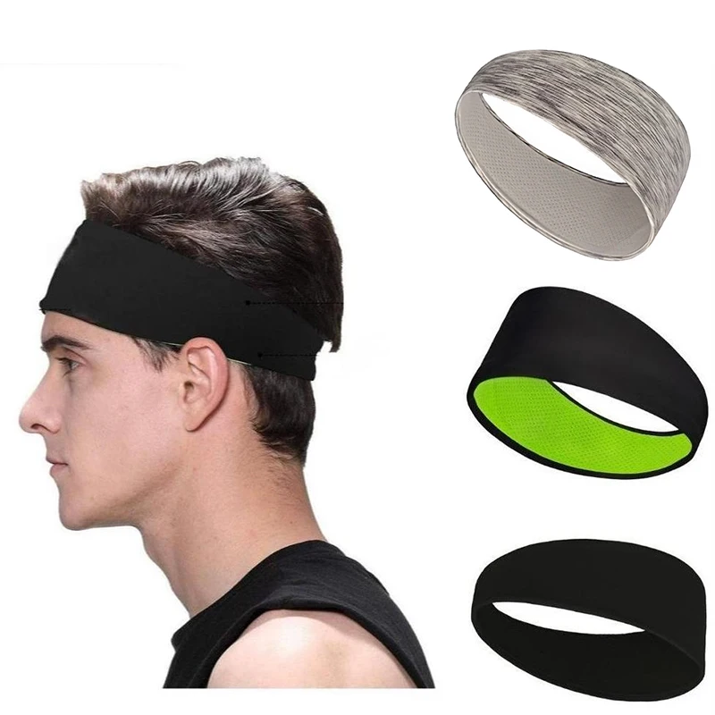 Sweatband For Men Women Elastic Sport Hairbands Head Band Yoga Headbands Headwear Headwrap Sports Workout Hair Accessories