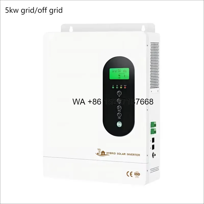 Wmwmnu for SMUXI 5000W Solar Hybrid Inverter 60Hz Pure Sine Wave Single Phase Grid Tie MPPT WiFi Controller LED Display 94
