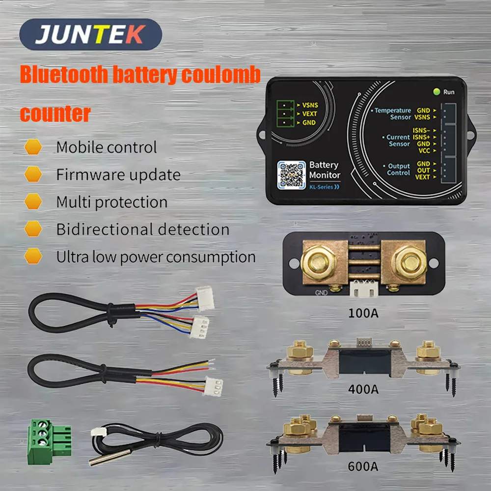 

Battery Monitor Bluetooth KL-F DC 0-120V 0-600A Battery Tester Voltage Current VA Meter Battery Coulomb Meter Capacity Indicator