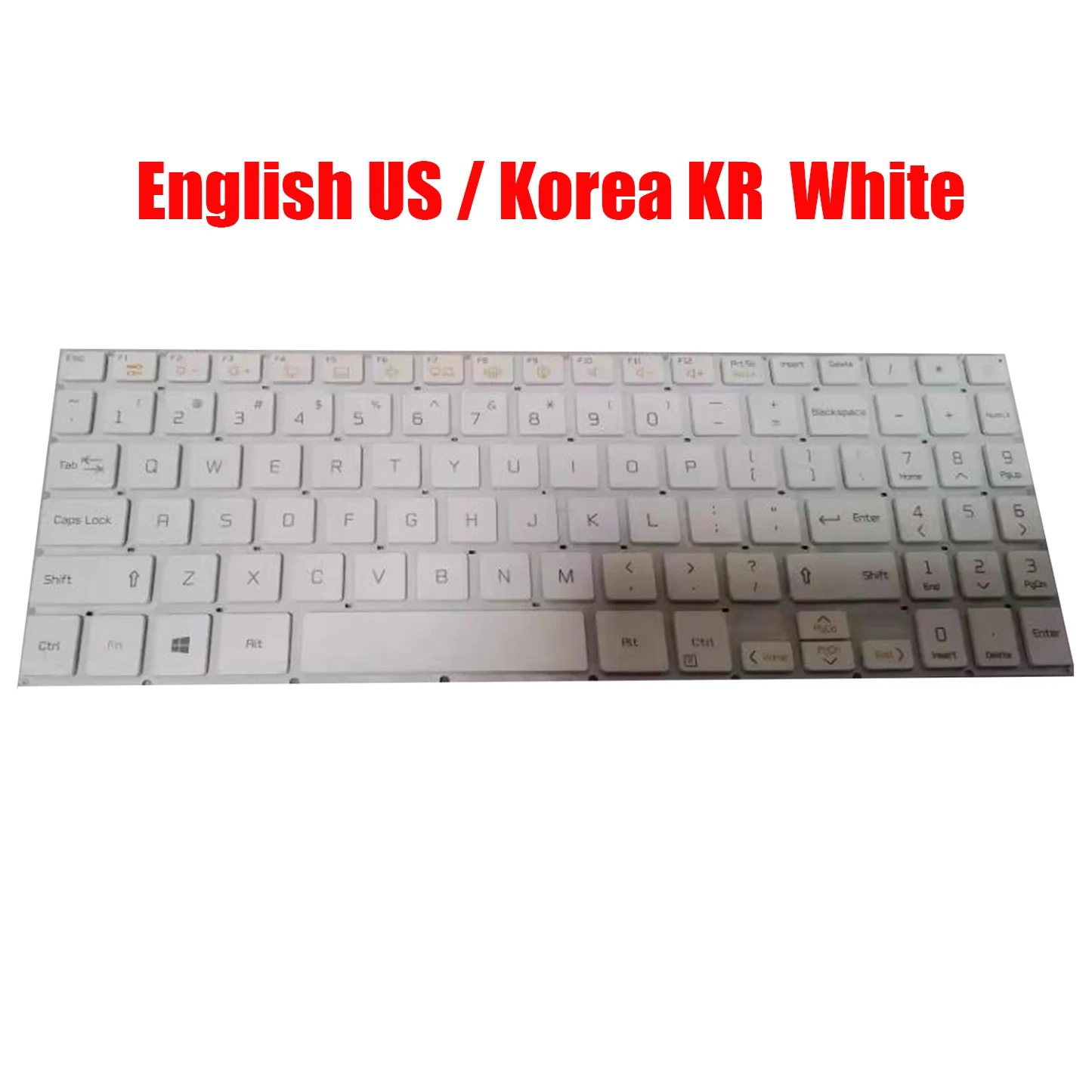 Laptop Keyboard For Quanta LGA AELGAY00010 WBM18F33K0-9201 Korea KR White Without Frame New