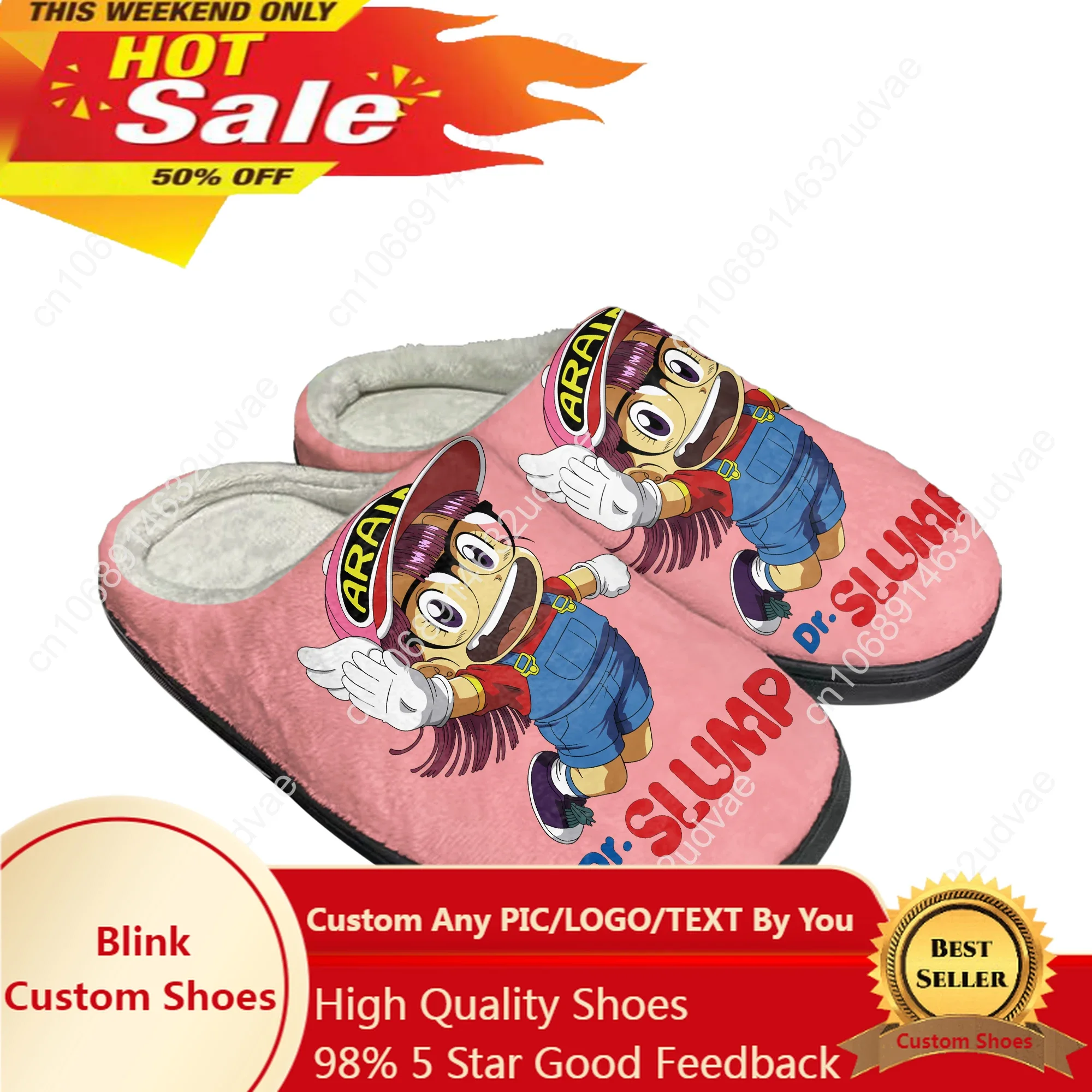 

Japan Manga Cartoon Arale Dr Slump Home Cotton Custom Slippers Mens Womens Sandals Plush Casual Keep Warm Shoes Thermal Slipper