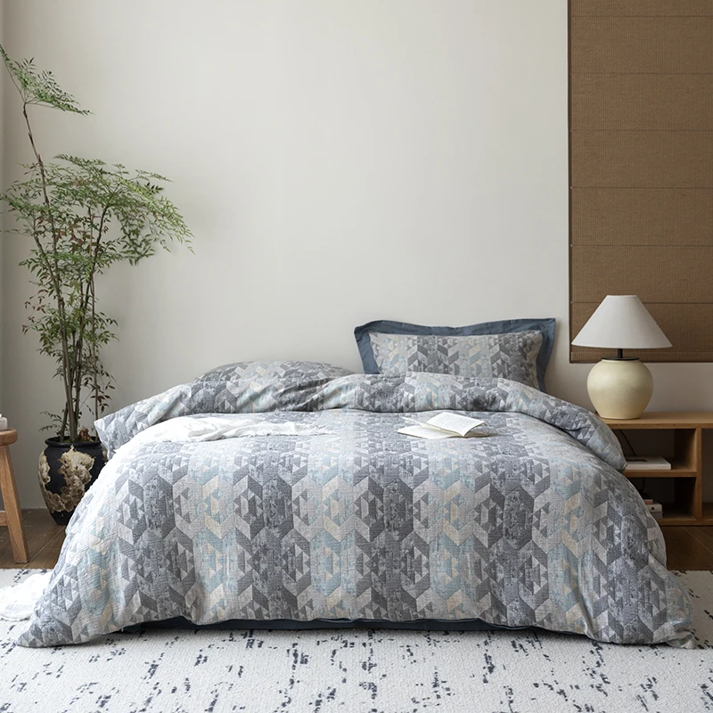 

Cotton Yarn-dyed Jacquard Four-piece Set - Nelson