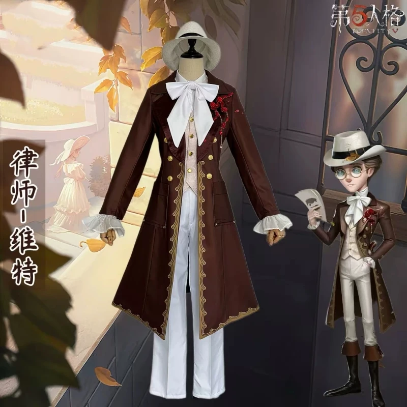 

Game Identity V Lawyer Cosplay Costume Anime Women Men Fasion Uniform Comic-con Party Suit Freddy Riley Role Play Clothing New