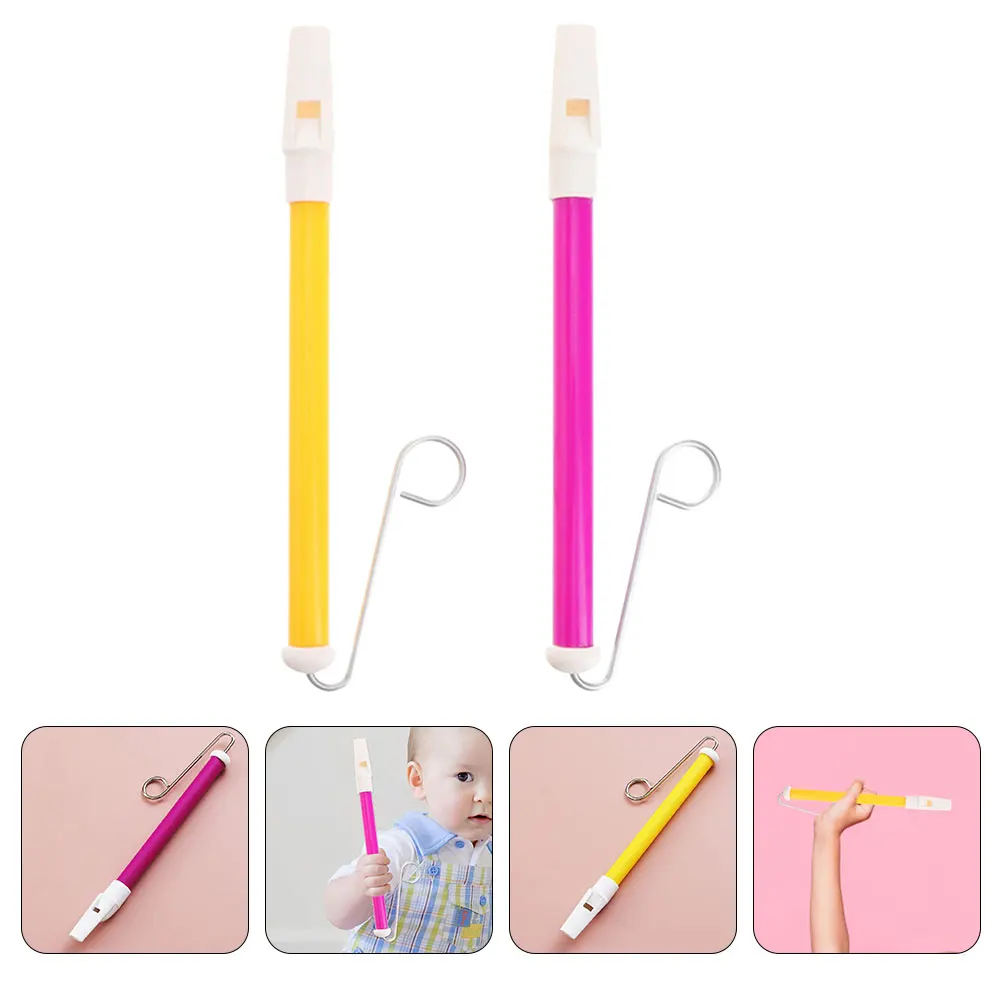 2 stuks draagbare schuiffluit voor kinderen Hoogwaardige kunststof constructie Vakmanschap Creatief muziekinstrument voor stress