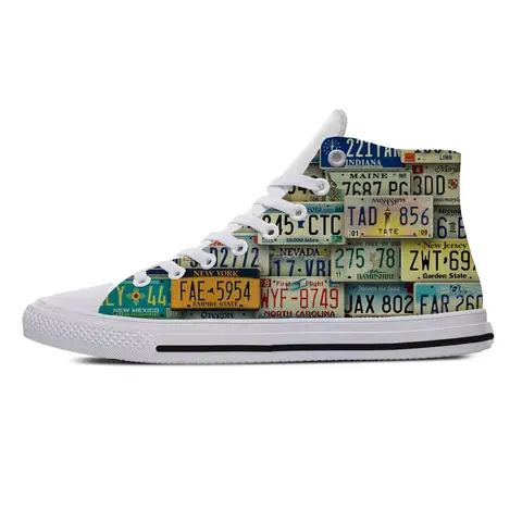 License Plate Autism Mom shoes High Top High Quality Sneakers Mens Womens Teenager Canvas Sneaker Couple Shoes Custom Shoe