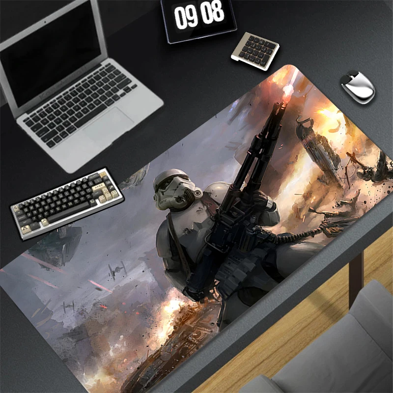 

Star Wars Mouse Pad Laptop Gaming Accessories Extended Mat XXL Anime Black White Keyboard Rug PC Gamer Cabinet Desk Mat Mousepad