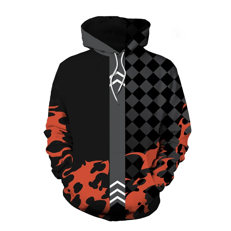 Sudadera con capucha de poliéster con estampado 3D de Anime Demon Slayer para hombre, jersey de Cosplay para hombre, Tops, sudadera holgada informal de otoño, ropa de calle