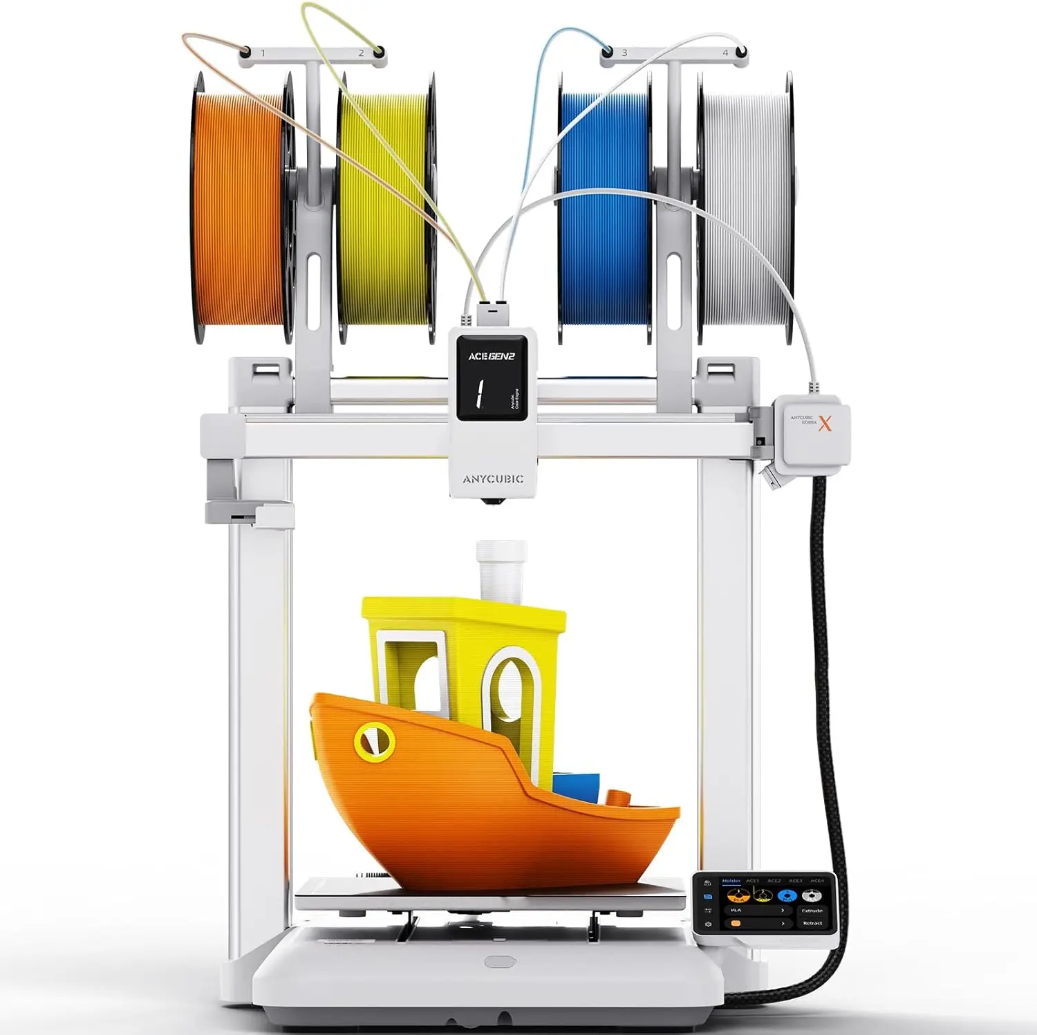 Kobra X Fast 3D Printer, Native 4-Color & 19-Color Maximum with 4 ACE 2 Pro, High Speed Large Build Volume FDM 3D Printer with A