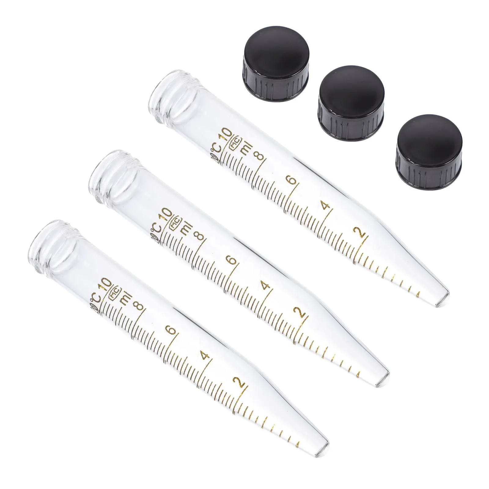 3 Stück Tube Lab Sample Glass Spiral Graduated Reagenzgläser Shots Experiment Tools