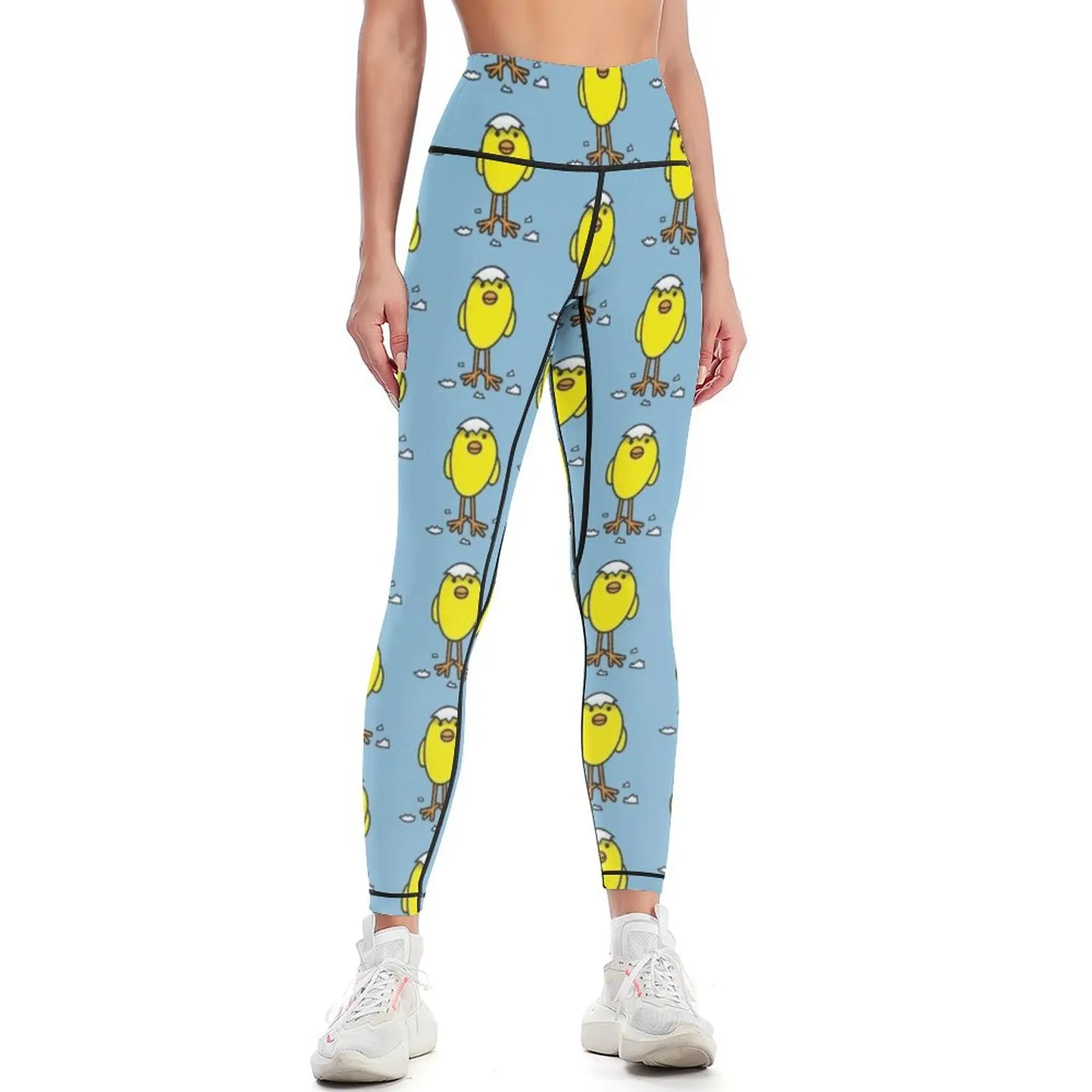 

Cute Freshly Hatched Smiling Yellow Chick Leggings Training pants Sports pants woman Sports pants for Womens Leggings