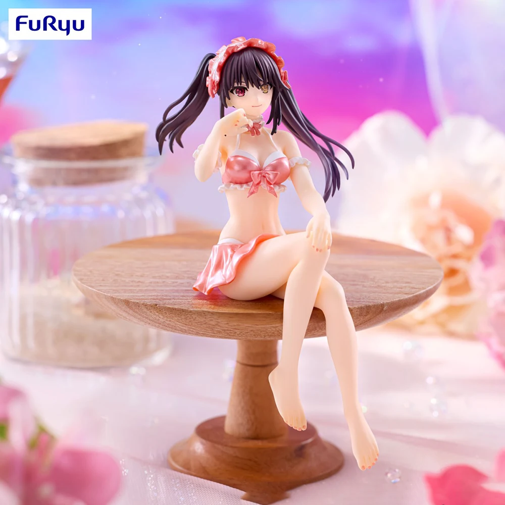 100% figura Original FuRyu Noodle Stopper Date A Live V Tokisaki Kurumi figura de Anime figura de acción Kit de modelismo regalo de cumpleaños