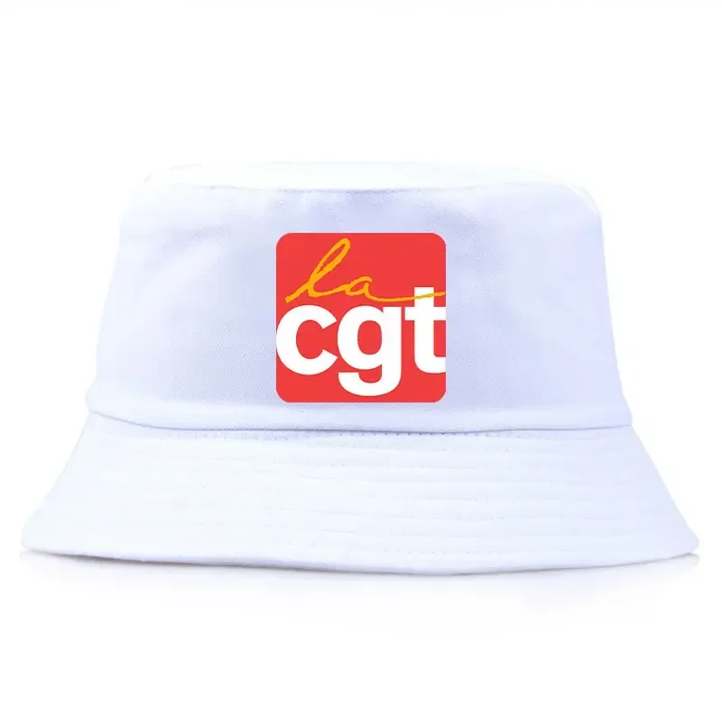 

France CGT Reversible Bucket Hats Girl Boy Sun UPF50+ Cotton Summer Hat Men Women Confédération Générale Du Travail Panama Hat