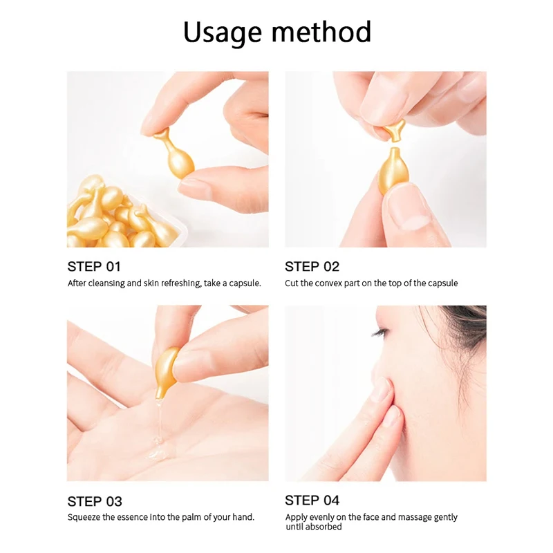 Hyaluronic Acid Capsules Serum Face Fine Line Anti-wrinkle Ageless Firm Repair Spot Remove Whiten Skin Care Korean Cosmetics New