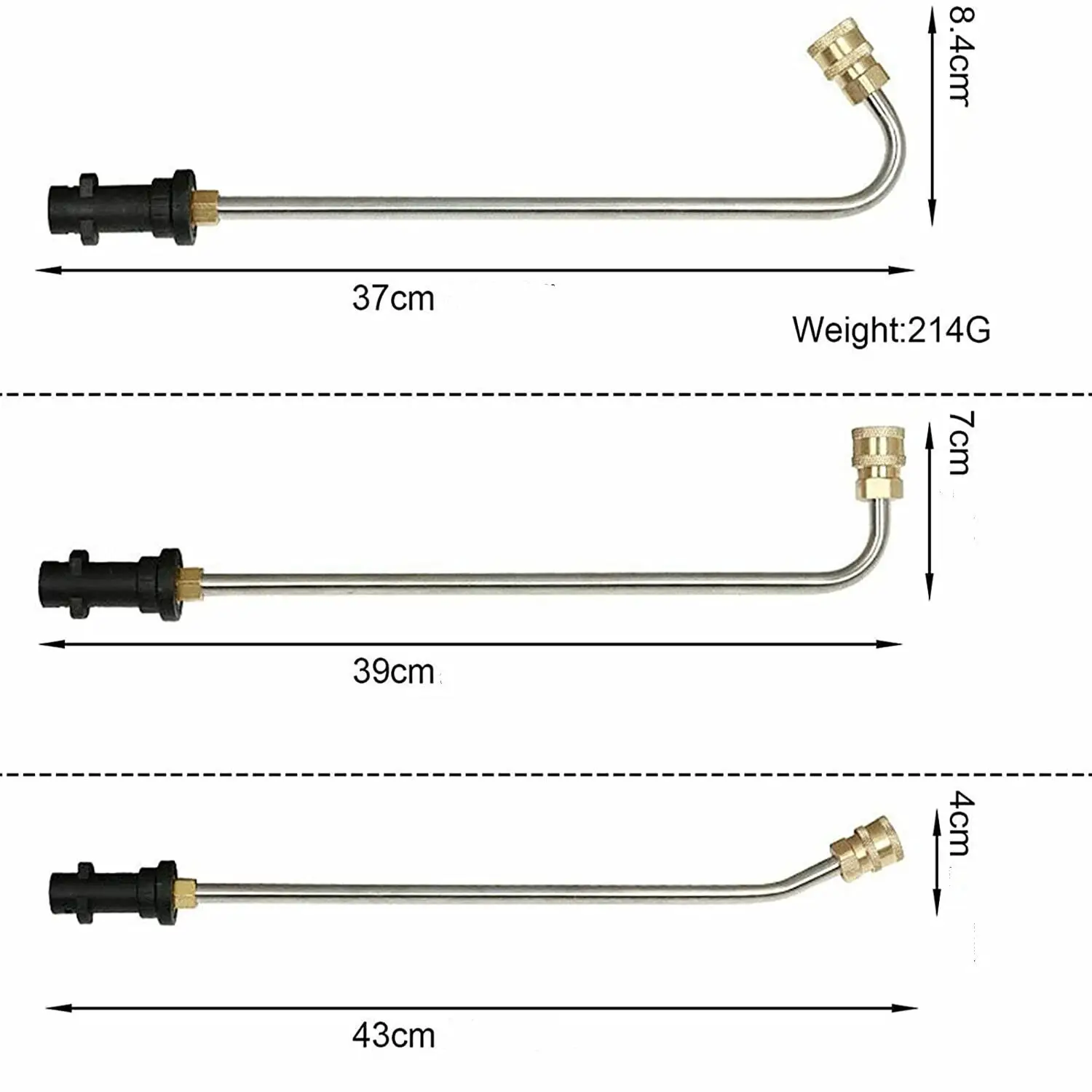 Curved Extension Wand For KARCHER K2 K3 K4 K5 K7 Pressure Wash Gun Replacement Lance