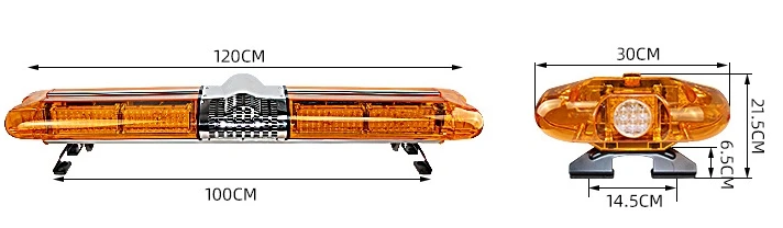 شاحنة إطفاء LED ضوء الطوارئ أحمر أزرق سقف السيارة العلوي مصباح وامض ستروب تحذير ضوء بار #5