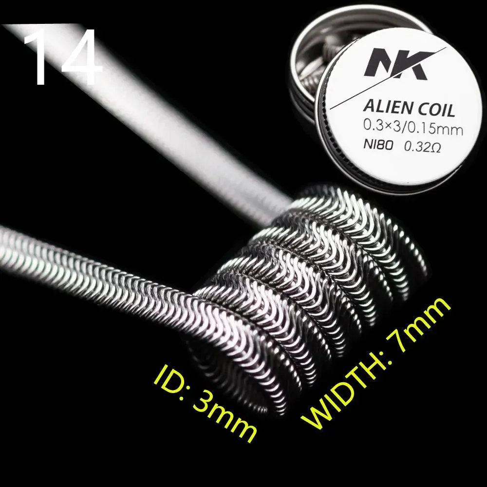 NK Coils Fused Clapton Ni80 Hand Made Alien Ni90 Prebuilt MTL DL Staple Framed Juggernaut Tricore Dual Resistance Heating Wire