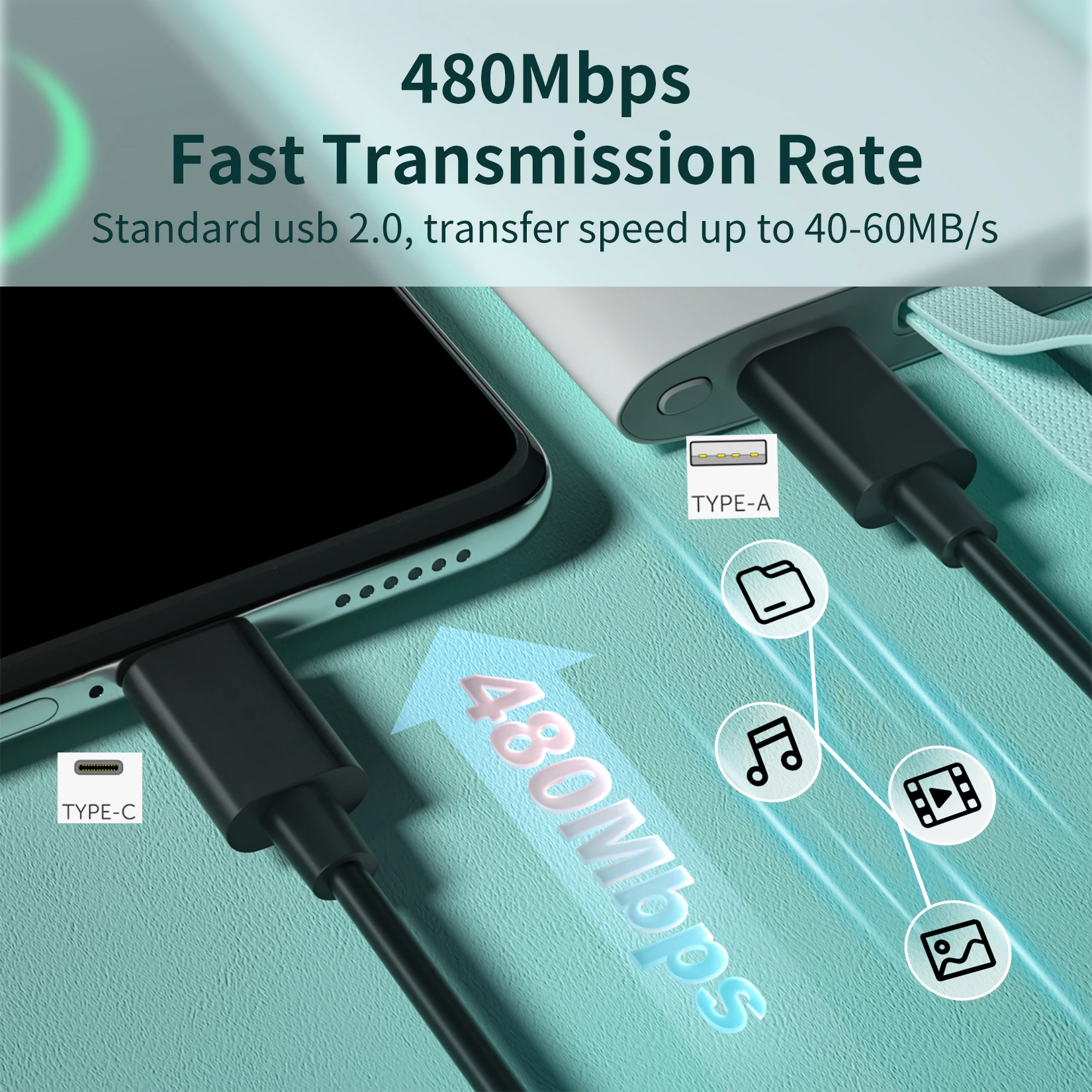Short USB C Charger Cable for Sony Wireless headphone USB 3.0/USB 2.0 A male to USB-C Type C fast charger power data cable cord