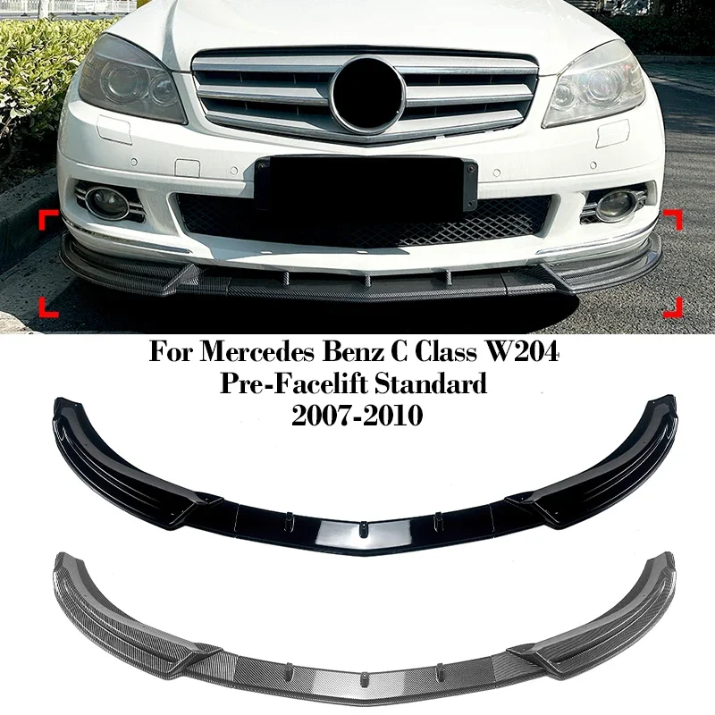 

Front Bumper Lip For Mercedes Benz C Class W204 Pre-Facelift 2007-2010 Standard Diffuser Splitter Auto Parts Accessories