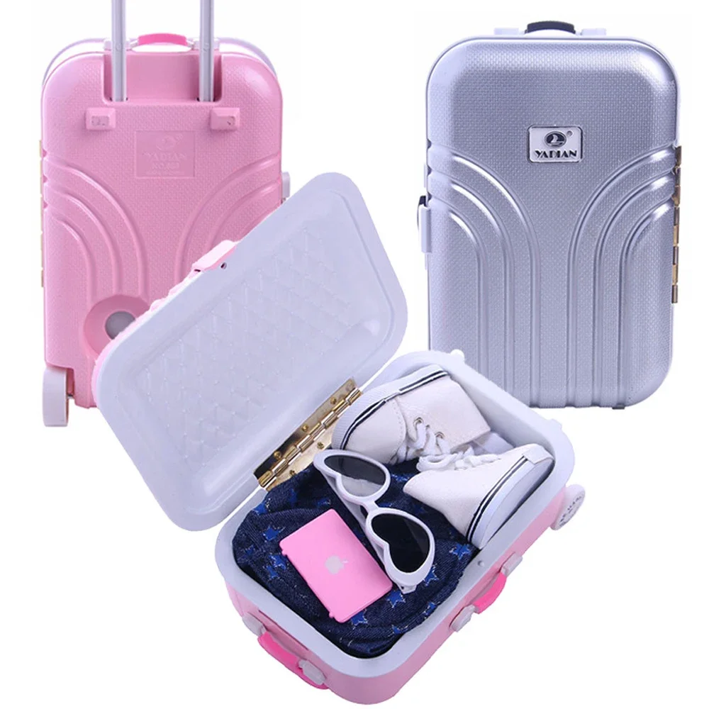 18 inch American girl doll accessories suitcase 43cm doll trolley suitcase travel box