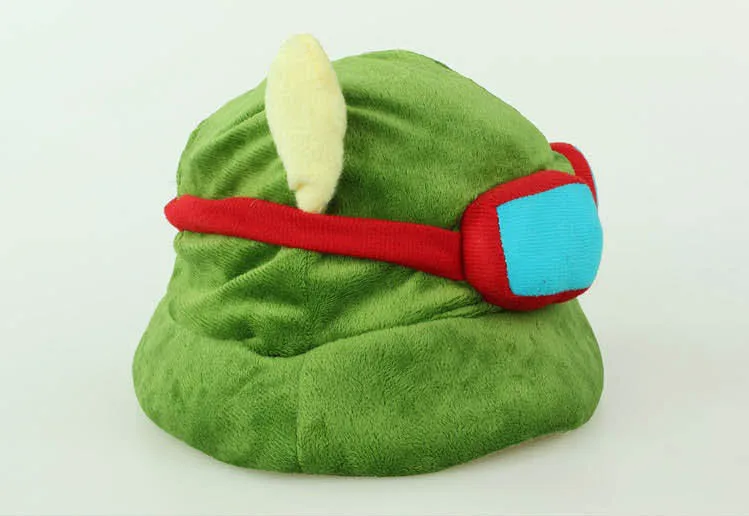 Gorro de felpa de alta calidad para Cosplay, gorro cálido de juego LOL Swift Scout Teemo, accesorios de Cosplay, 2021