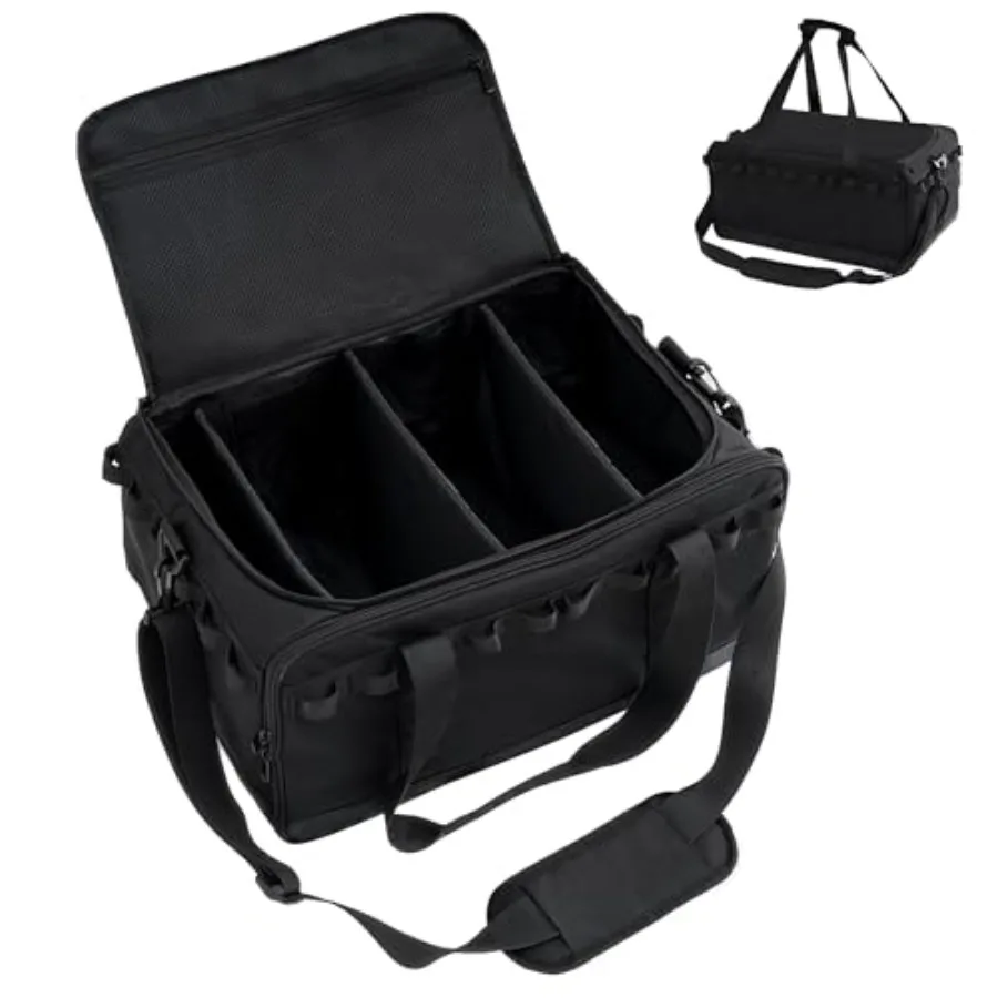 

35L Multi-functional Duffle Bag, Waterproof Shoe and Picnic Camping Organizer, 3 Adjustable Dividers for Travel, Sports, GYM