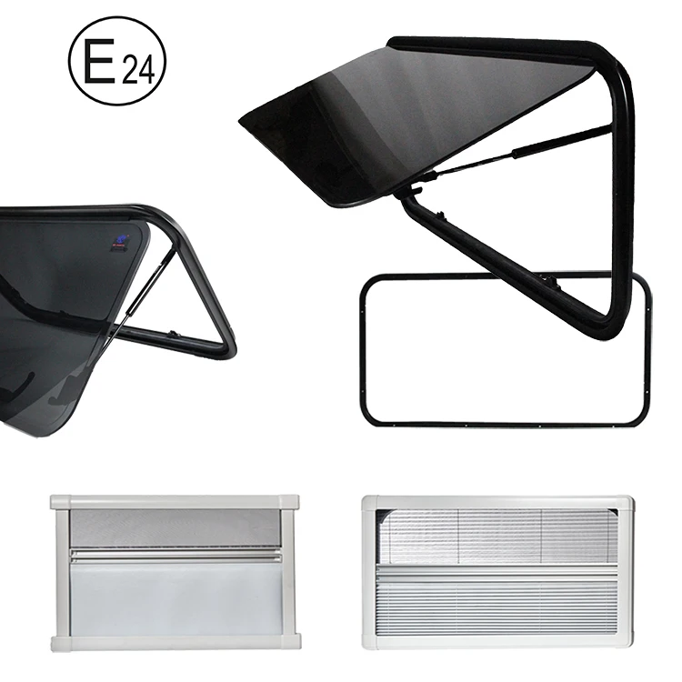 Professional Manufacturer's 1200*500mm Aluminum Alloy RV Accessories-Rounded Corner Caravan Camping Trailer Window