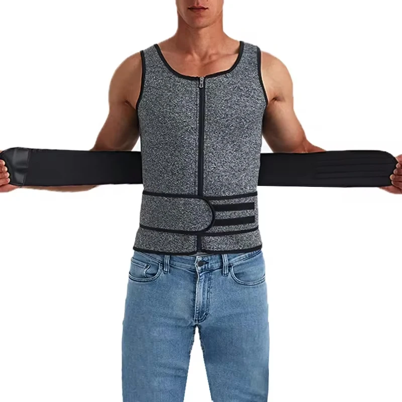 Men Body Shaper Waist Trainer Vest Slimming Shirt Sauna Sweat Vest Compression Undershirt Shapewear Fat Burner Workout Tank Tops