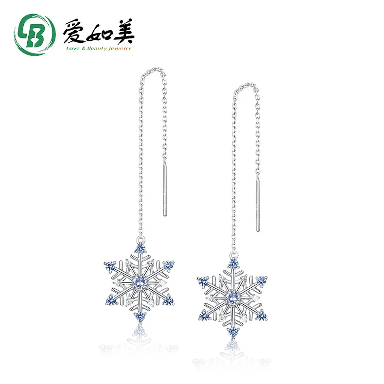 

18K Gold PT950 Platinum Silver Plated 7-layer Gold Earrings, Versatile Snowflake Christmas Earrings, Girls' Sweet Accessories
